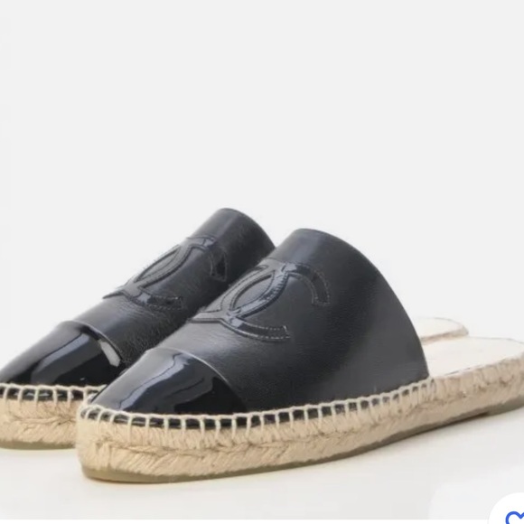CHANEL Shoes - Chanel Leather CC Espadrilles worn one time